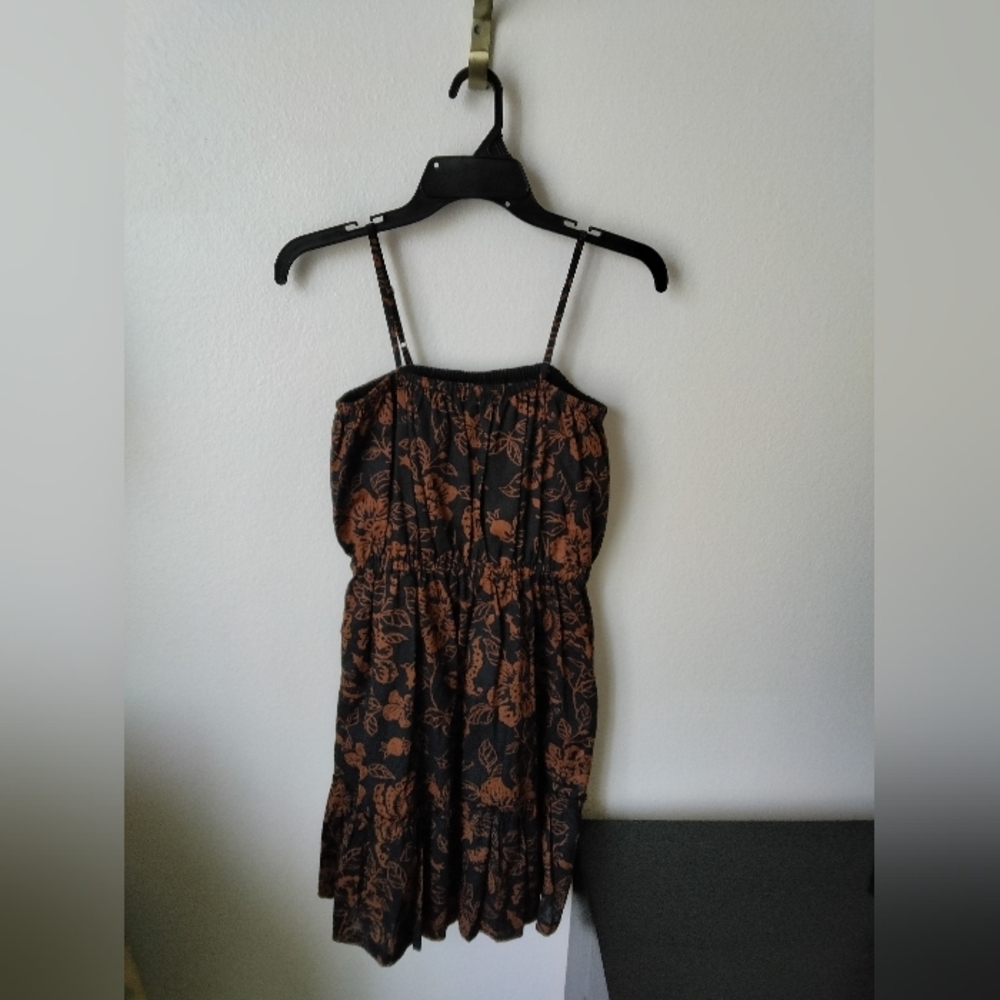 Janie & Jack Girls Black Floral Dress Size 18 Fall Knee Length Boho Cottagecore
